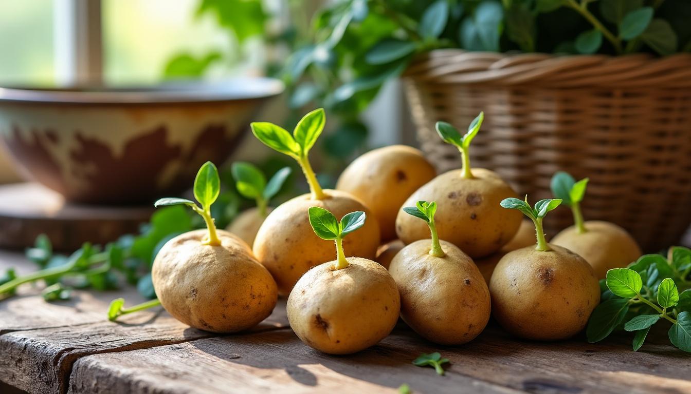 Pomme de terre germée : astuces pour la consommer sans risque et éviter le gaspillage 2 découvrez nos astuces pour consommer la pomme de terre germée en toute sécurité et éviter le gaspillage alimentaire grâce à des conseils simples et efficaces.