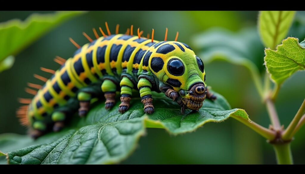 découvrez la chenille sphinx tête de mort, un insecte fascinant et mystérieux, aux couleurs intrigantes et à la transformation spectaculaire.