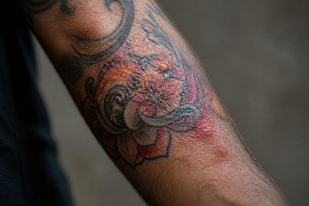 découvrez les risques pour la peau liés aux tatouages sur le bras chez l'homme et les précautions à prendre pour un tatouage sûr et durable.