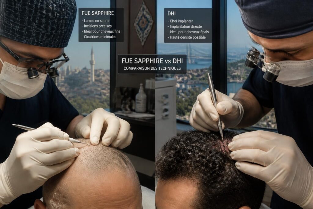 découvrez les différences entre les techniques de greffe de cheveux fue saphir et dhi en turquie, et apprenez quelle méthode est la mieux adaptée à la nature de vos cheveux pour un résultat optimal.