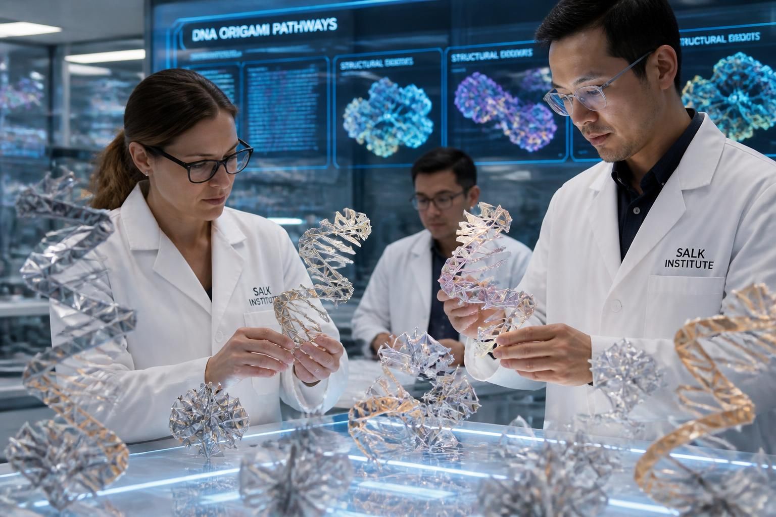 Les chercheurs du Salk déploient l'origami ADN pour cartographier les déplacements moléculaires 7 les chercheurs du salk utilisent l'origami adn pour cartographier avec précision les déplacements moléculaires, révolutionnant la compréhension des processus biologiques à l'échelle nanométrique.