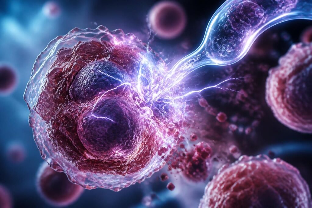 découvrez comment un médicament révolutionnaire provoque un stress métabolique intense dans les cellules cancéreuses, offrant de nouvelles perspectives prometteuses pour le traitement du cancer.