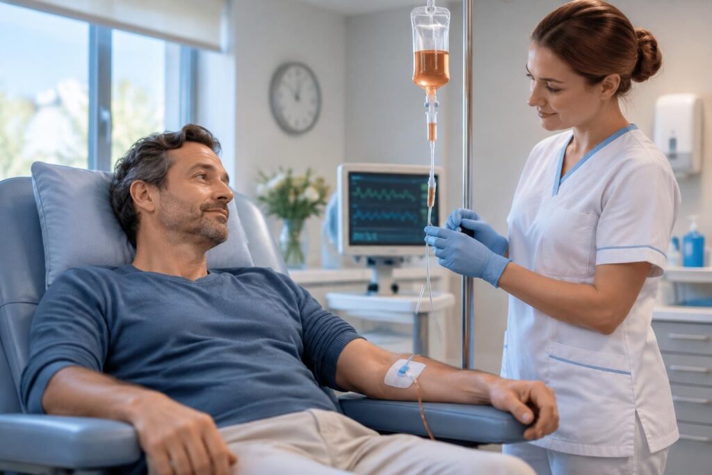découvrez comment se déroule une perfusion de fer, combien de temps elle dure et quels effets peuvent survenir avant, pendant et après le traitement.