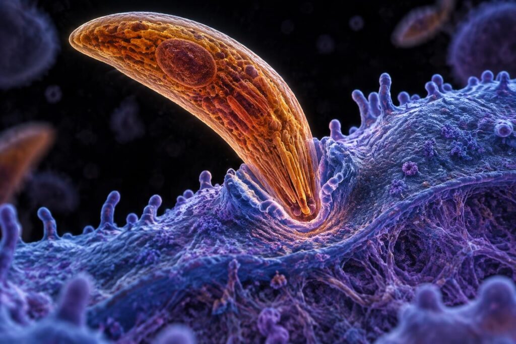 découvrez comment toxoplasma remodèle la surface des cellules hôtes afin de faciliter leur invasion.