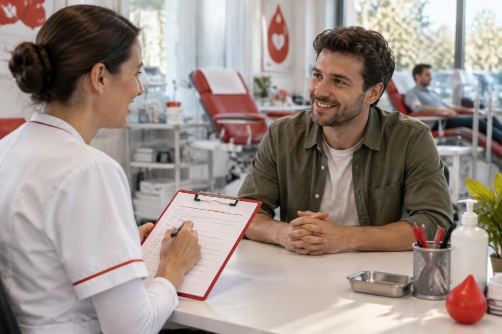 découvrez le questionnaire préalable au don du sang et les principaux critères d’éligibilité : âge, santé, traitements et délais à respecter.