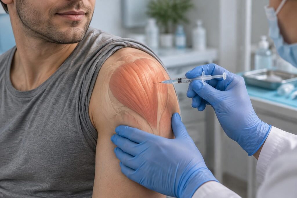 découvrez pourquoi le deltoïde est souvent choisi pour les injections intramusculaires, où il se situe et quelles précautions respecter.