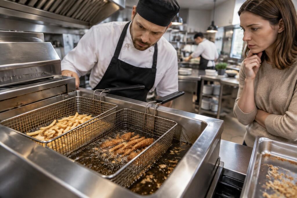 maladie cœliaque et friteuse partagée : découvrez les risques de contamination croisée et les précautions à prendre pour manger sans gluten.