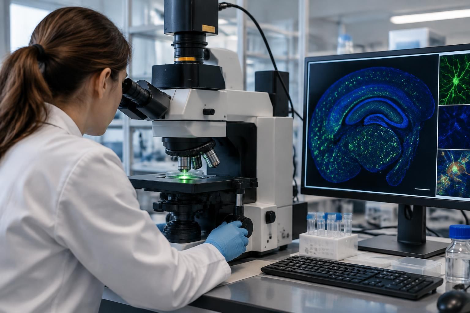 Une nouvelle plateforme de microscopie observe le cerveau plus en profondeur tout en préservant les tissus 2 une nouvelle plateforme de microscopie révèle les structures profondes du cerveau tout en préservant l’intégrité des tissus.